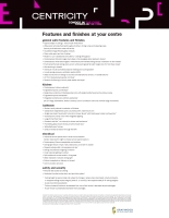 Features And Finishes